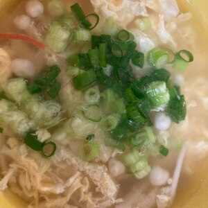 白菜の軸、にんじんを使った、たまごスープ♫